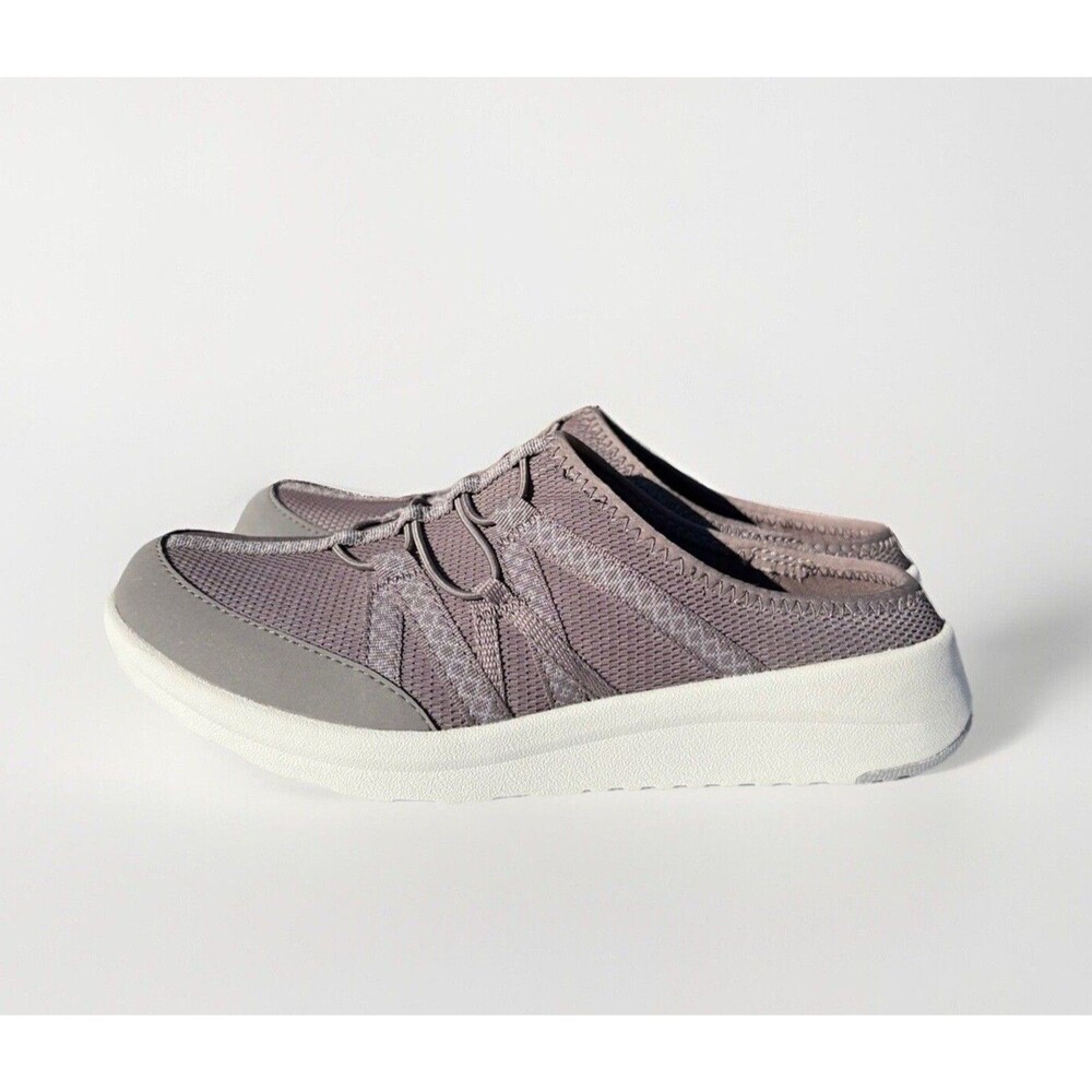 Clarks Darleigh Myra Women's 6 M Grey Mesh Clog Mule Sneaker Ortholite Comfort